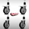 Service Caster 5'' SS Black Poly Swivel 1-7/8'' Expanding Stem Caster Set 2 Total Lock Brakes, 4PK SCC-SSEXTTL20S514-PPUB-BLK-2-S-2-178 - alternate 3